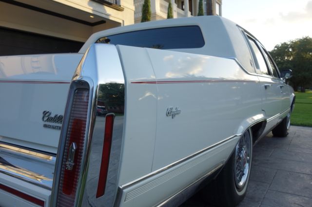 1991 White Cadillac Brougham Sedan