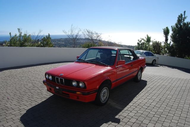 1991 Red BMW 3-Series Convertible
