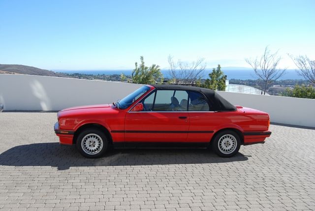 1991 Red BMW 3-Series Convertible