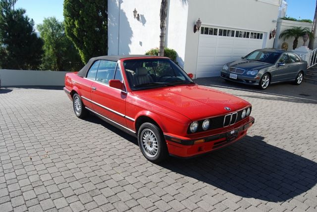 1991 Red BMW 3-Series Convertible