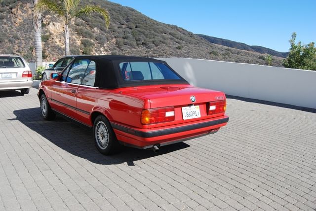 1991 Red BMW 3-Series Convertible