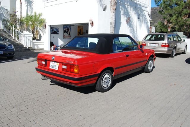 1991 Red BMW 3-Series Convertible