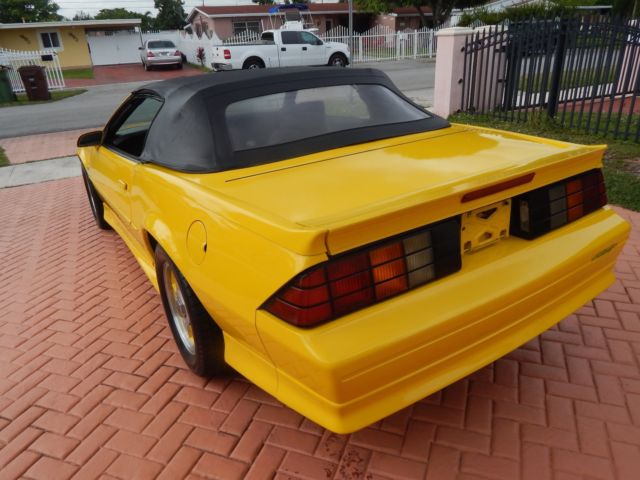 1991 Yellow Chevrolet Camaro Convertible