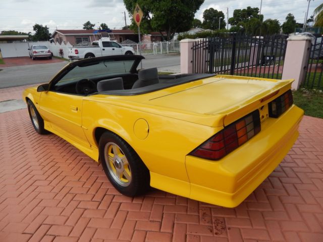 1991 Yellow Chevrolet Camaro Convertible