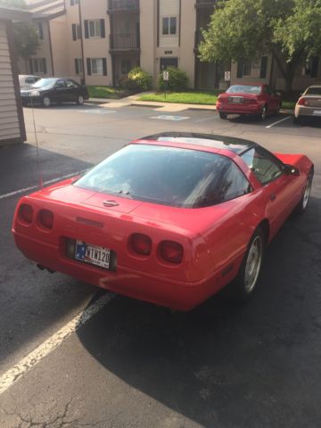 1991 Red Chevrolet Corvette Hatchback