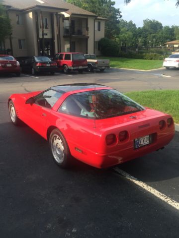 1991 Red Chevrolet Corvette Hatchback