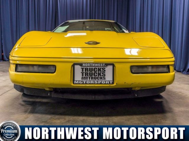 1991 Yellow Chevrolet Corvette --