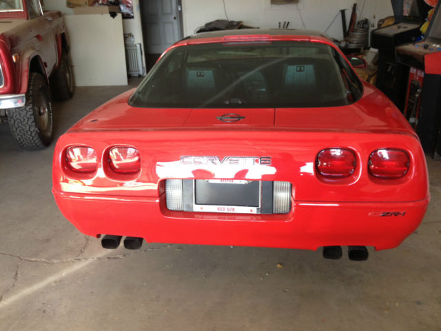 1991 red Chevrolet Corvette Hatchback