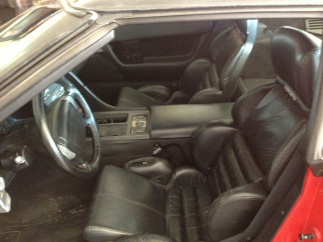 1991 red Chevrolet Corvette Hatchback