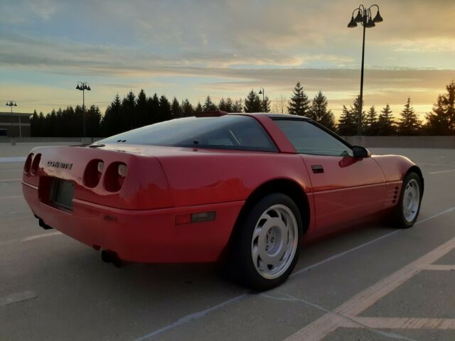 1991 Red Chevrolet Corvette