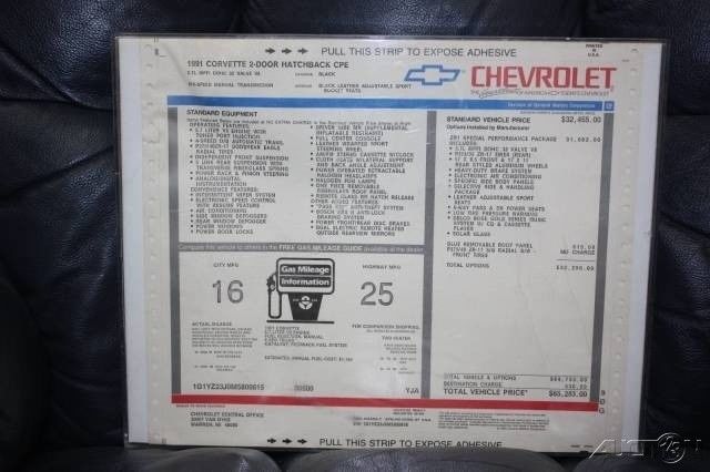 1991 Black Chevrolet Corvette