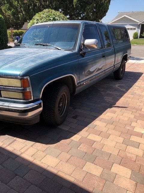 1991 Blue Chevrolet Silverado 1500 Extended Cab Pickup