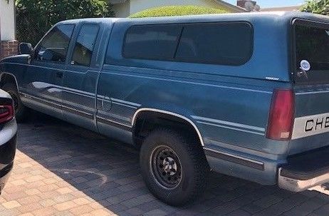 1991 Blue Chevrolet Silverado 1500 Extended Cab Pickup