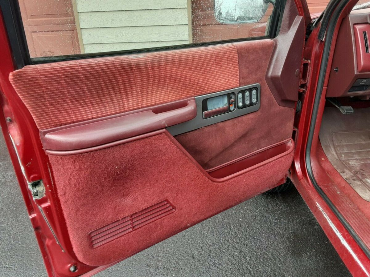 1991 Burgundy Chevrolet Silverado 1500 Standard Cab Pickup