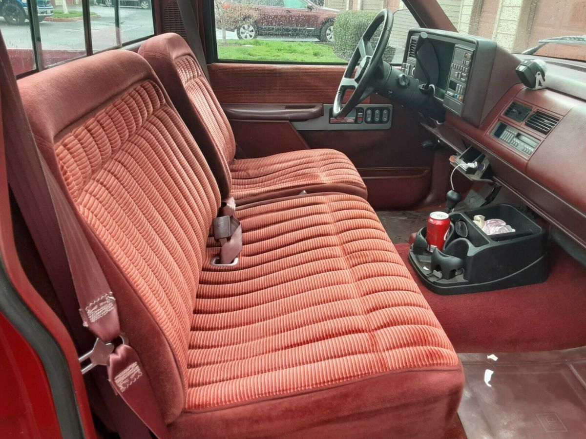 1991 Burgundy Chevrolet Silverado 1500 Standard Cab Pickup