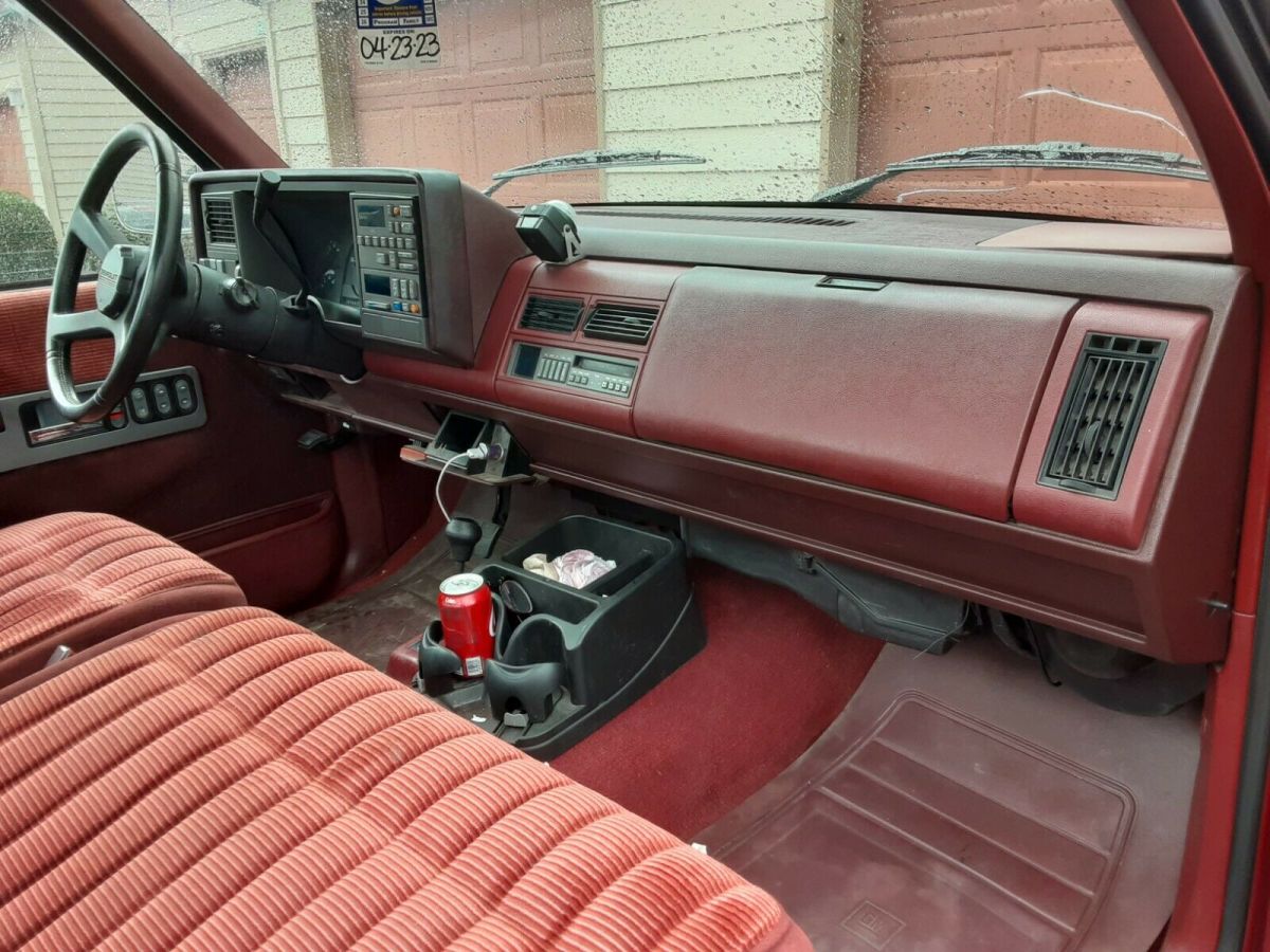 1991 Burgundy Chevrolet Silverado 1500 Standard Cab Pickup