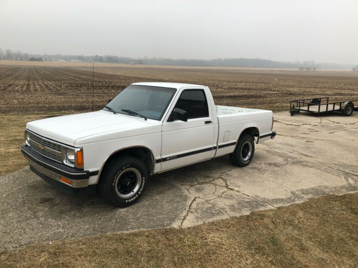 1991 White Chevrolet S-10 Square Body