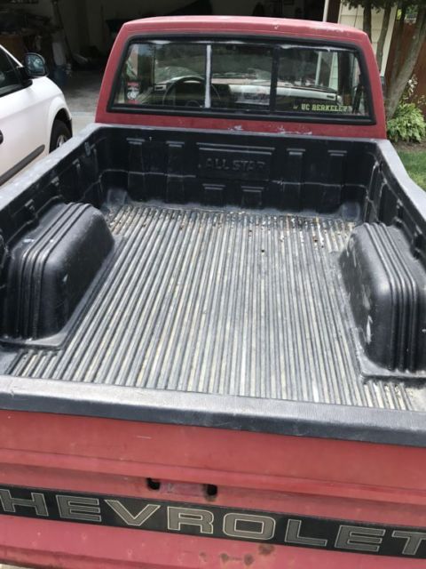 1991 Red Chevrolet S-10 Standard Cab Pickup