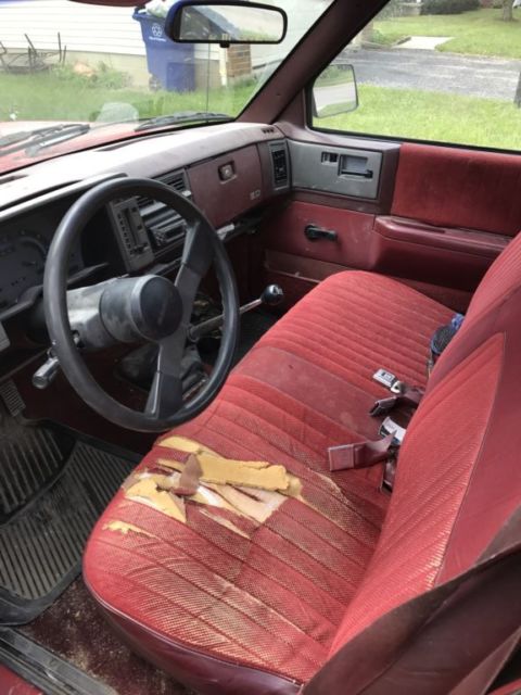 1991 Red Chevrolet S-10 Standard Cab Pickup