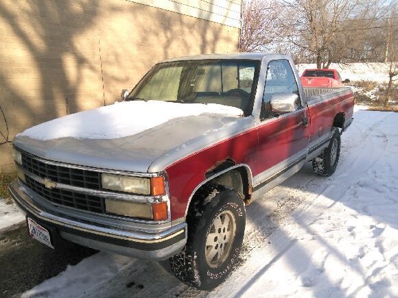 1991 Red Chevrolet Silverado 1500