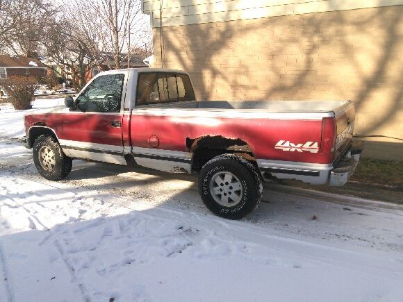 1991 Red Chevrolet Silverado 1500
