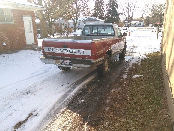 1991 Red Chevrolet Silverado 1500