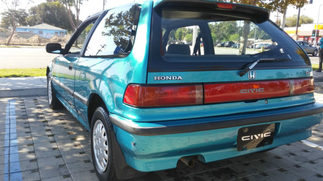19910000 Teal Honda Civic Hatchback