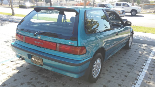 19910000 Teal Honda Civic Hatchback