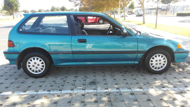 19910000 Teal Honda Civic Hatchback