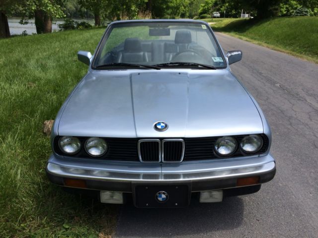 1991 light blue BMW 3-Series Convertible