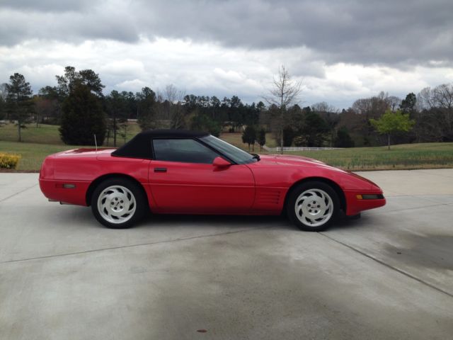 1991 Red Chevrolet Corvette Convertible
