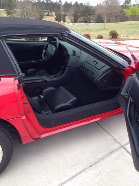 1991 Red Chevrolet Corvette Convertible