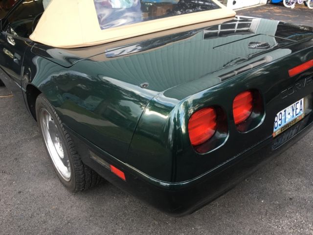 1991 polo green metallic Chevrolet Corvette Convertible