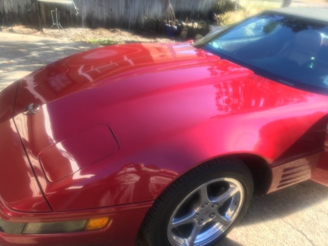 1991 Burgundy Chevrolet Corvette Convertible