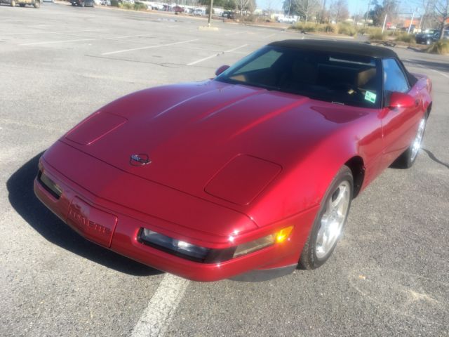 1991 Burgundy Chevrolet Corvette Convertible