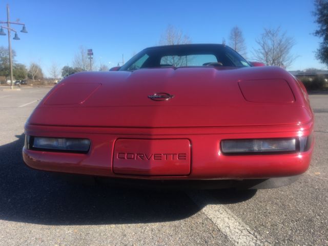1991 Burgundy Chevrolet Corvette Convertible