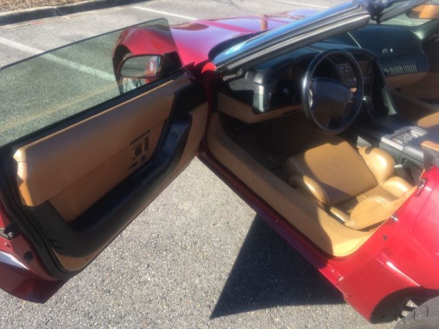 1991 Burgundy Chevrolet Corvette Convertible