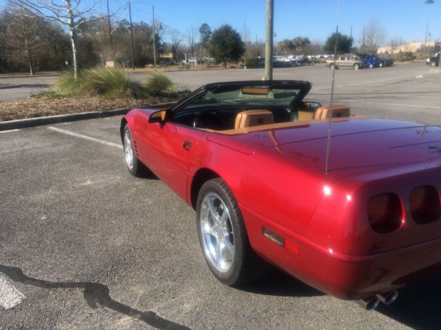 1991 Burgundy Chevrolet Corvette Convertible