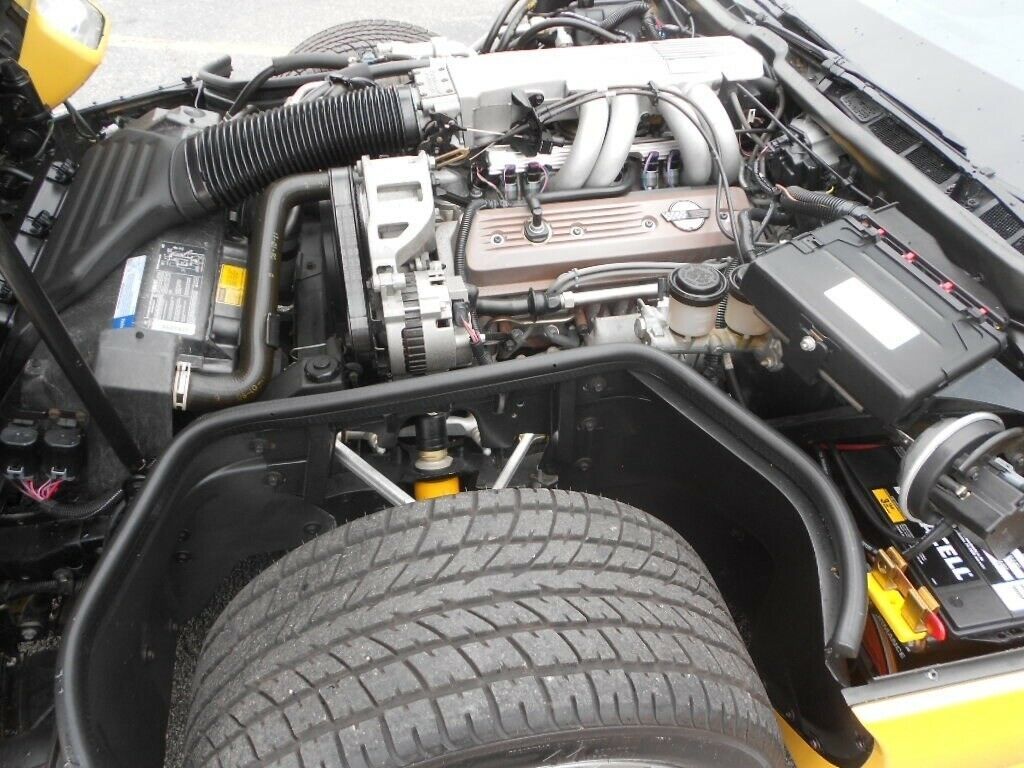 1991 Yellow Chevrolet Corvette --