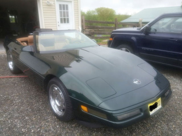 1991 Green Chevrolet Corvette Convertible