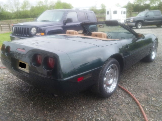 1991 Green Chevrolet Corvette Convertible
