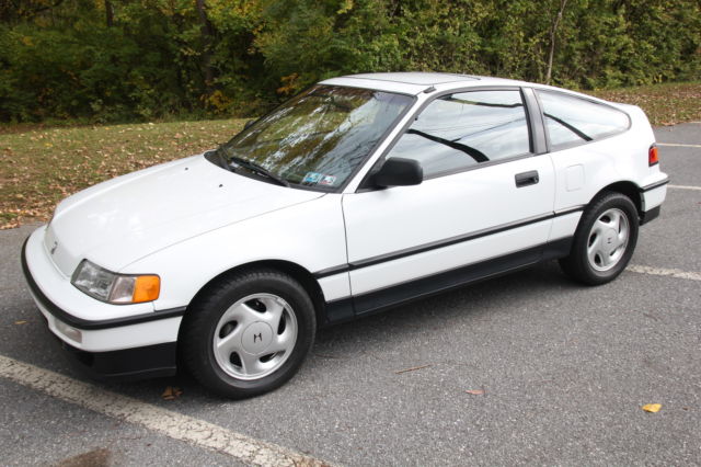 1991 White Honda CRX Coupe