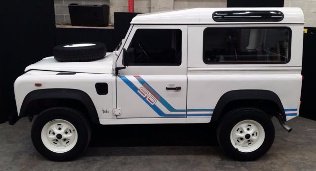 1991 White Land Rover Defender SUV