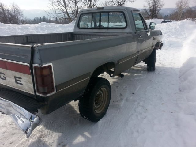 1991 Silver Dodge Ram 2500 Standard Cab Pickup