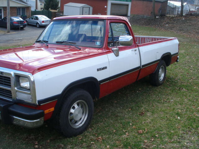 1991 RED & WHITE Dodge Other Pickups Standard Cab Pickup