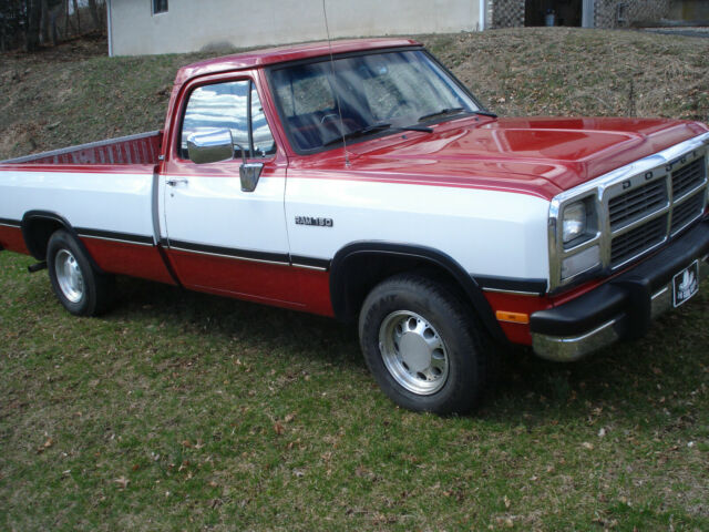 1991 RED & WHITE Dodge Other Pickups Standard Cab Pickup