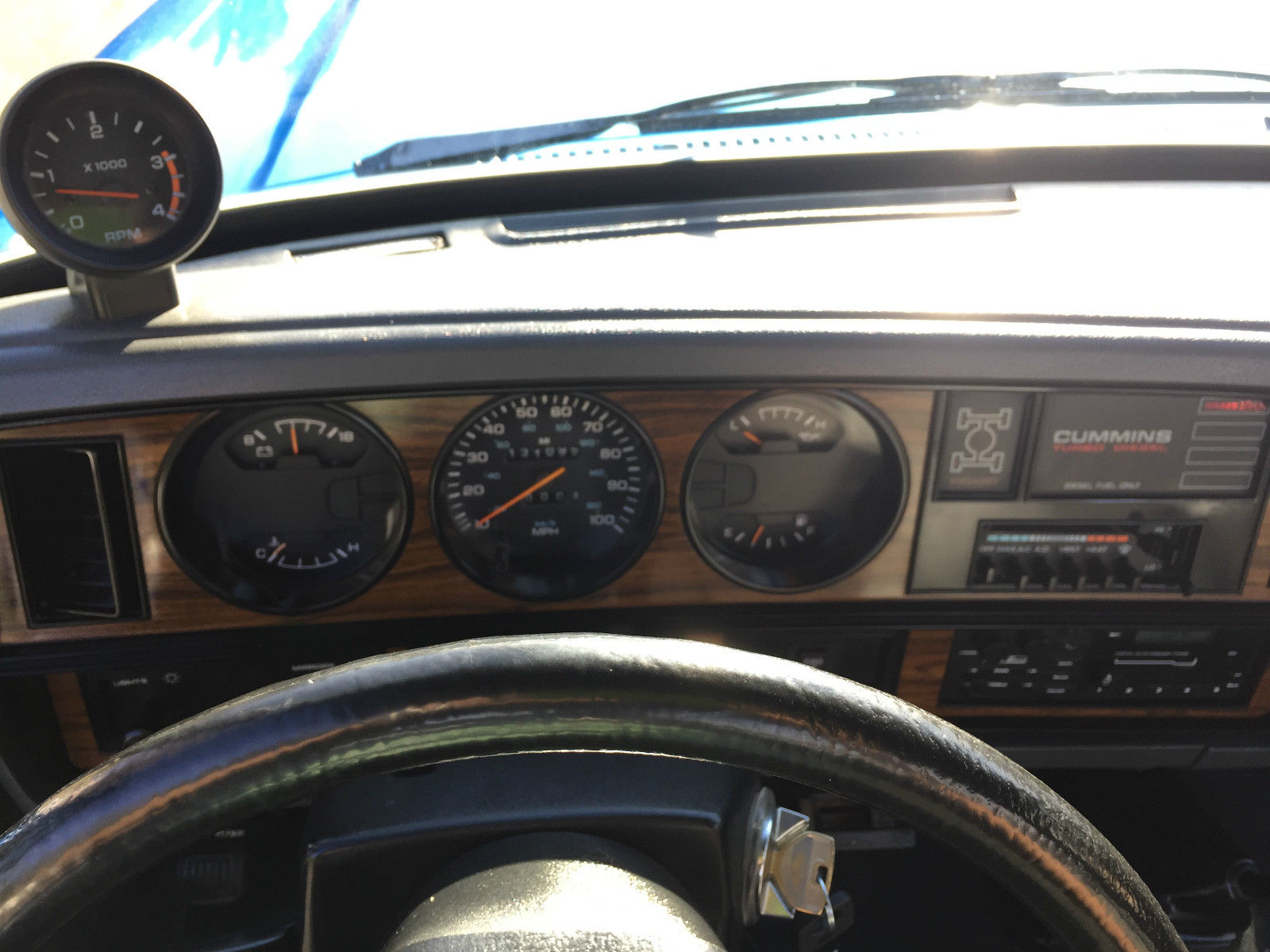 1991 Blue Dodge Ram 3500 Standard Cab Pickup