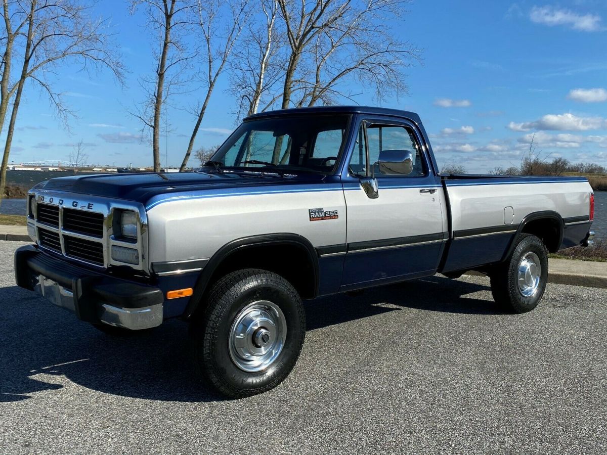 1991 DODGE RAM W250 LE 4X4 CUMMINS 5.9L 12V DIESEL LOW MILE RARE MINT ...