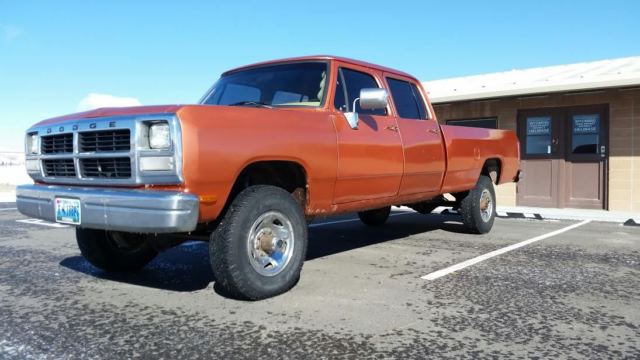 1991 Orange Dodge Other Pickups Crew Cab Pickup