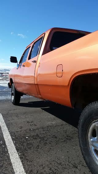 1991 Orange Dodge Other Pickups Crew Cab Pickup